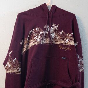 Wrangler Mountain & Cowboy Hoodie Size XXL
